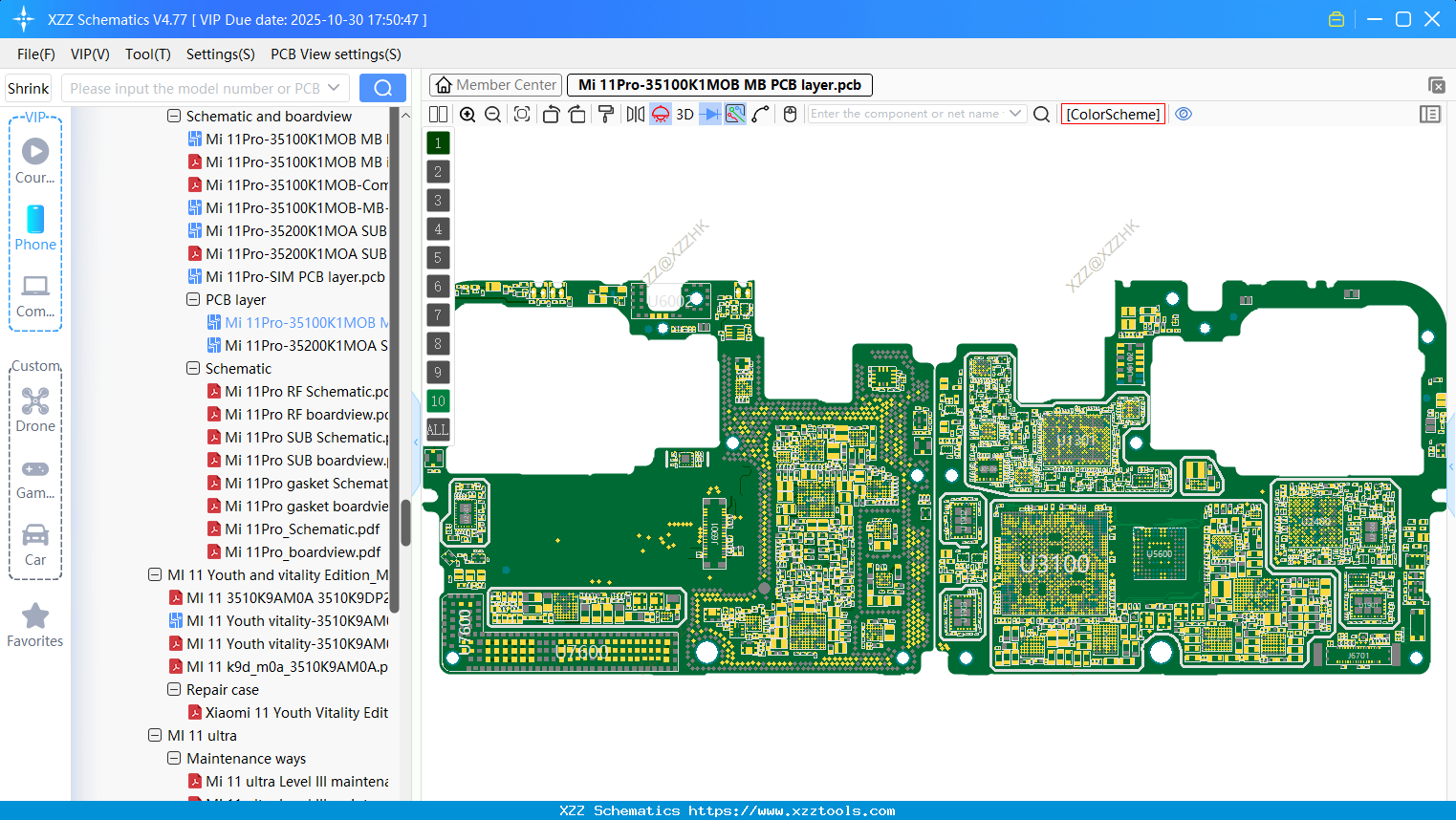 Xiaomi Mi 11Pro-35100K1MOB MB PCB Layer